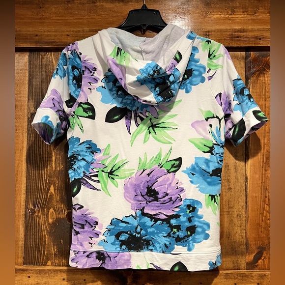 Quaker Factory Cotton Hooded Zip Up Jacket with matching tank top Size Medium - Picture 10 of 12